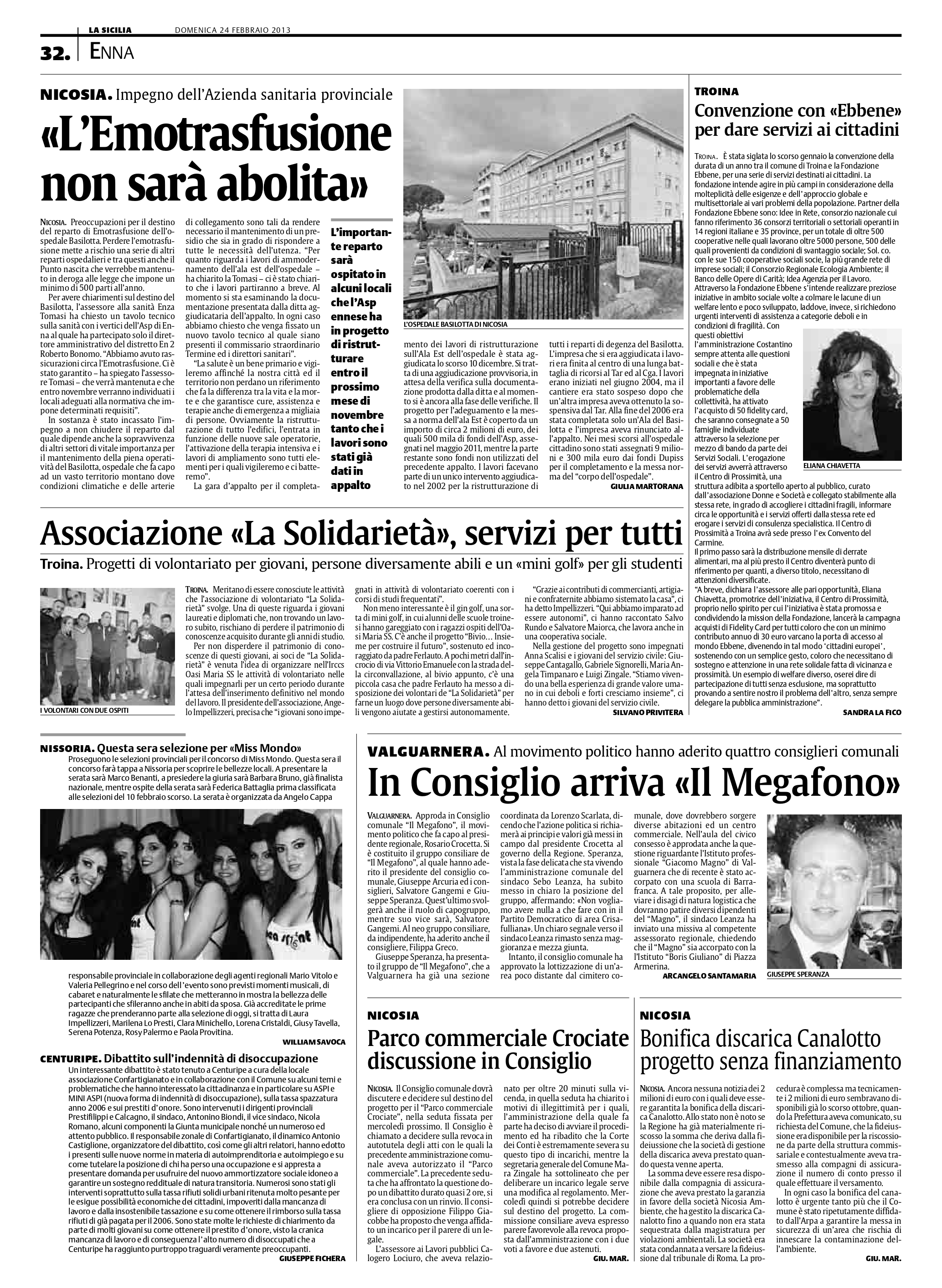 Troina: Progetti di volontariato per giovani, persone diversamente abili e un "mini golf" per gli studenti.
