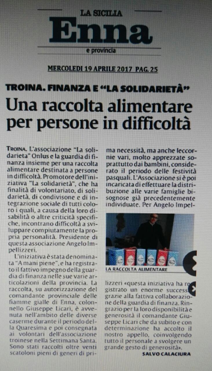 Troina: finanza e "La Solidarietà"